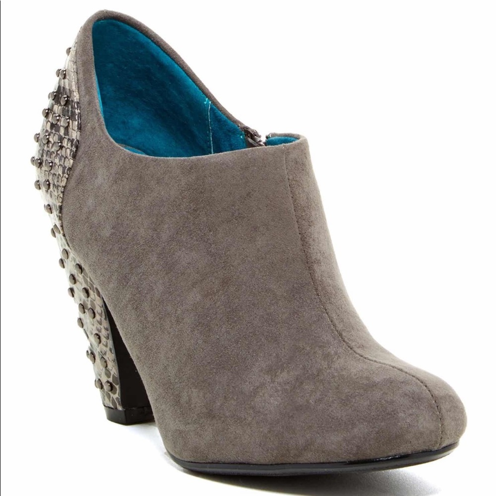 Grey Suede Booties